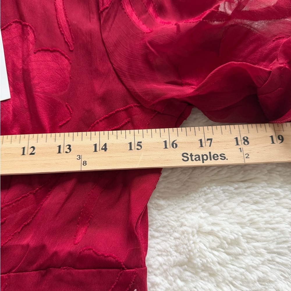 NWT Elegant Burgundy Midi Dress - Picture 11 of 11